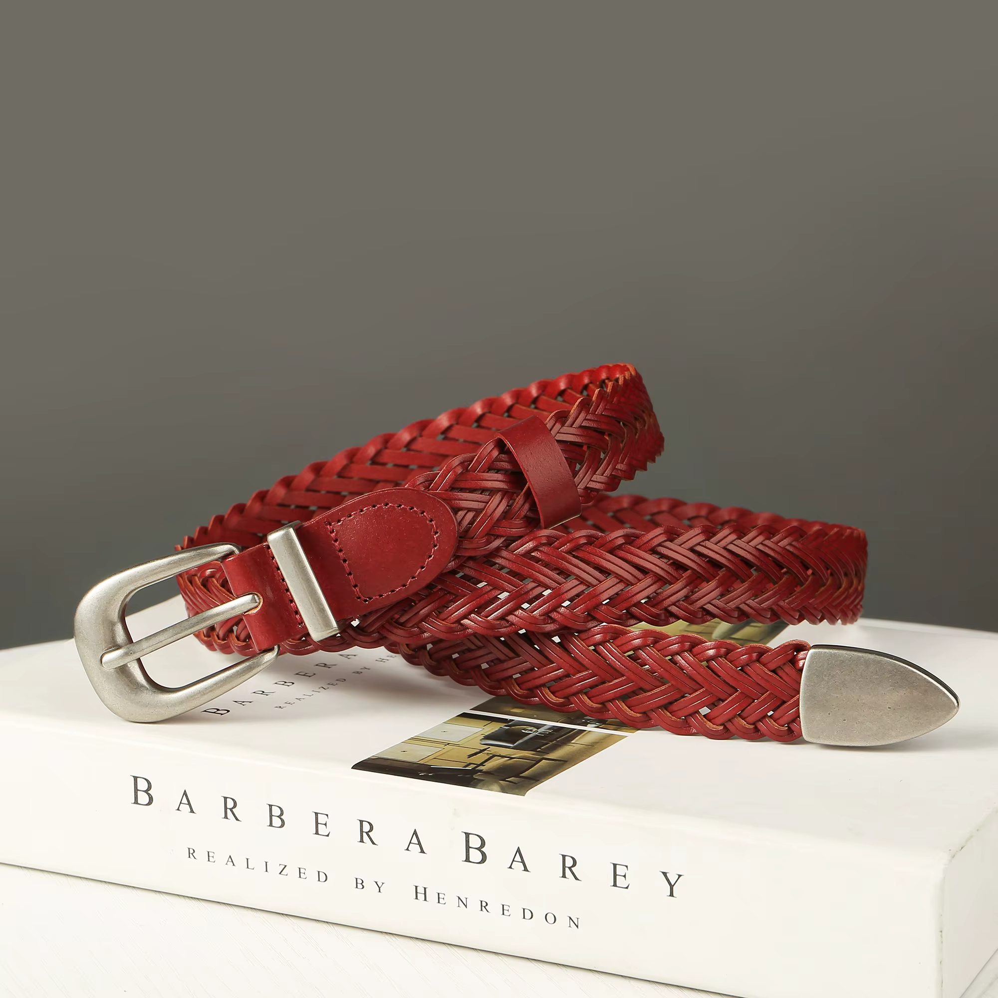 Ceinture tressée vintage pour femme