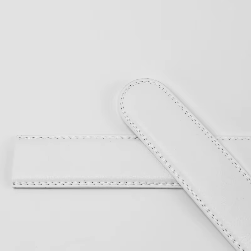 2025 couleur blanche élégant hommes femmes unisexe en cuir véritable ceintures boucle automatique marque de luxe haute