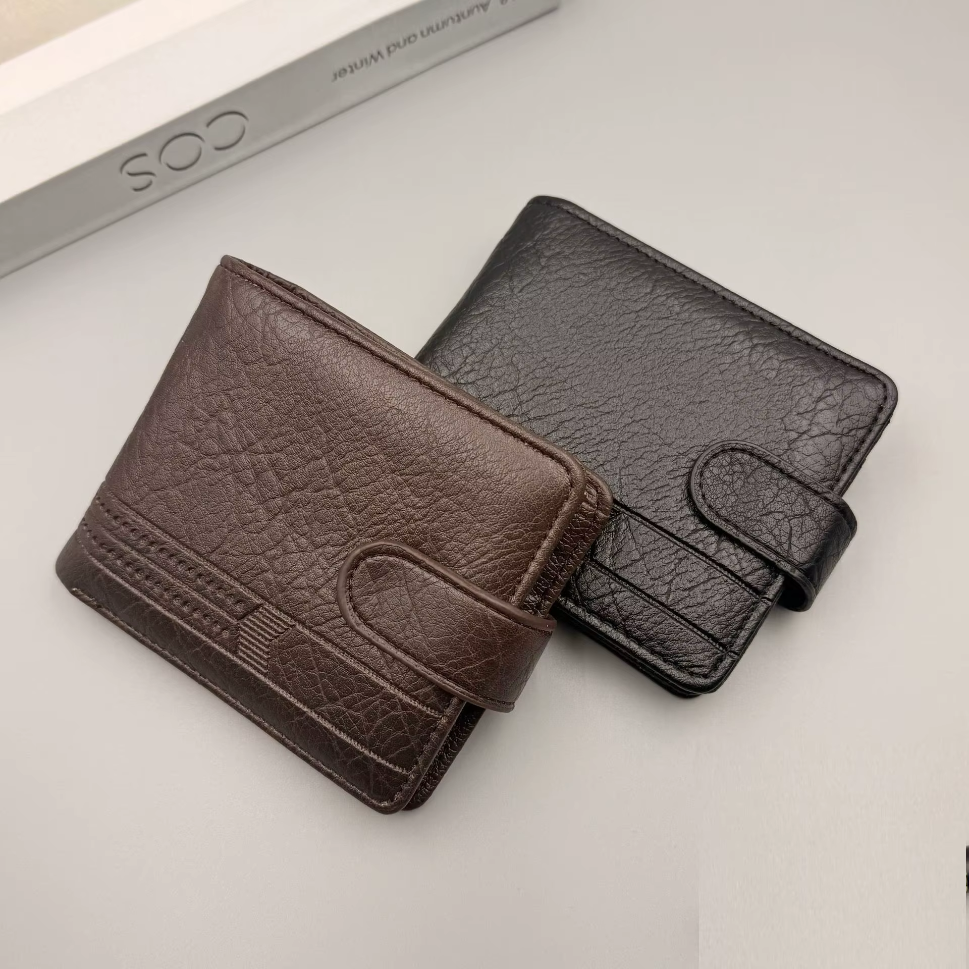Portefeuille vintage pour homme en cuir