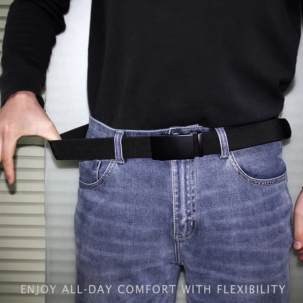 Ceinture élastique en métal pour hommes