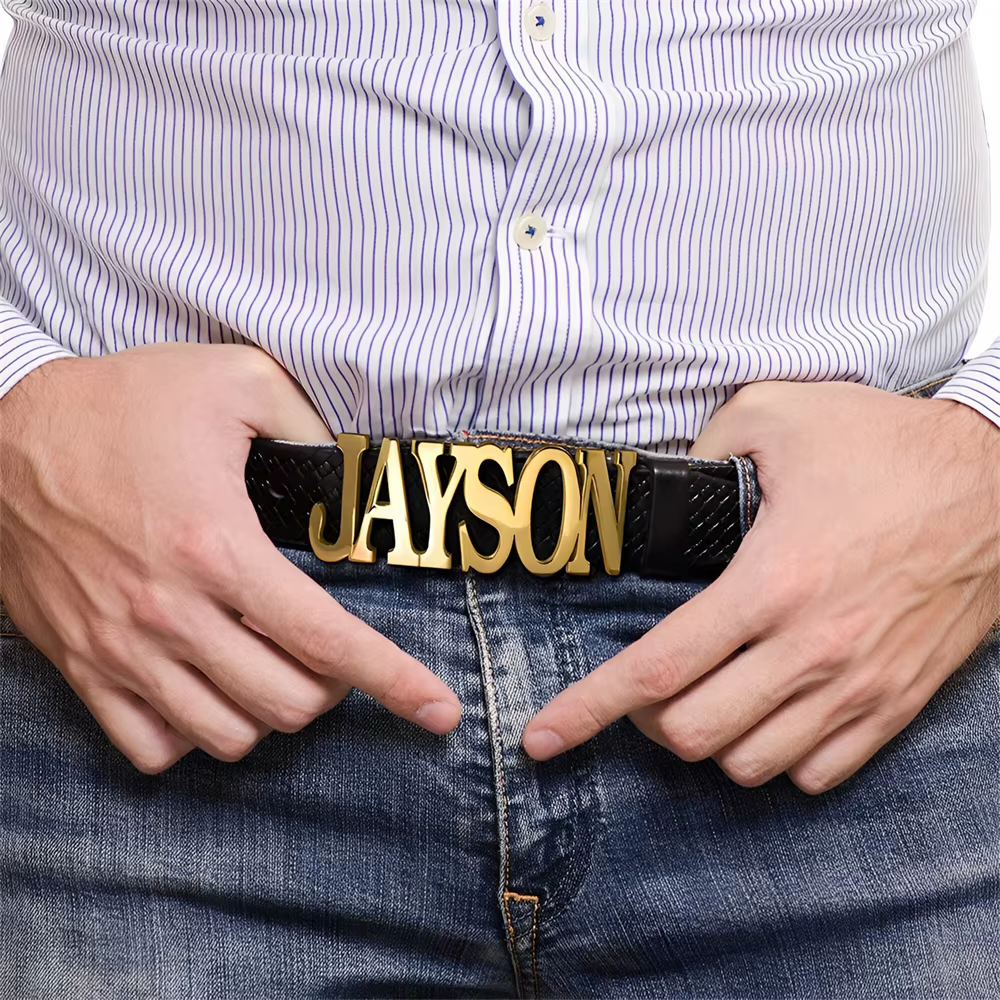 Ceinture avec nom personnalisé pour homme