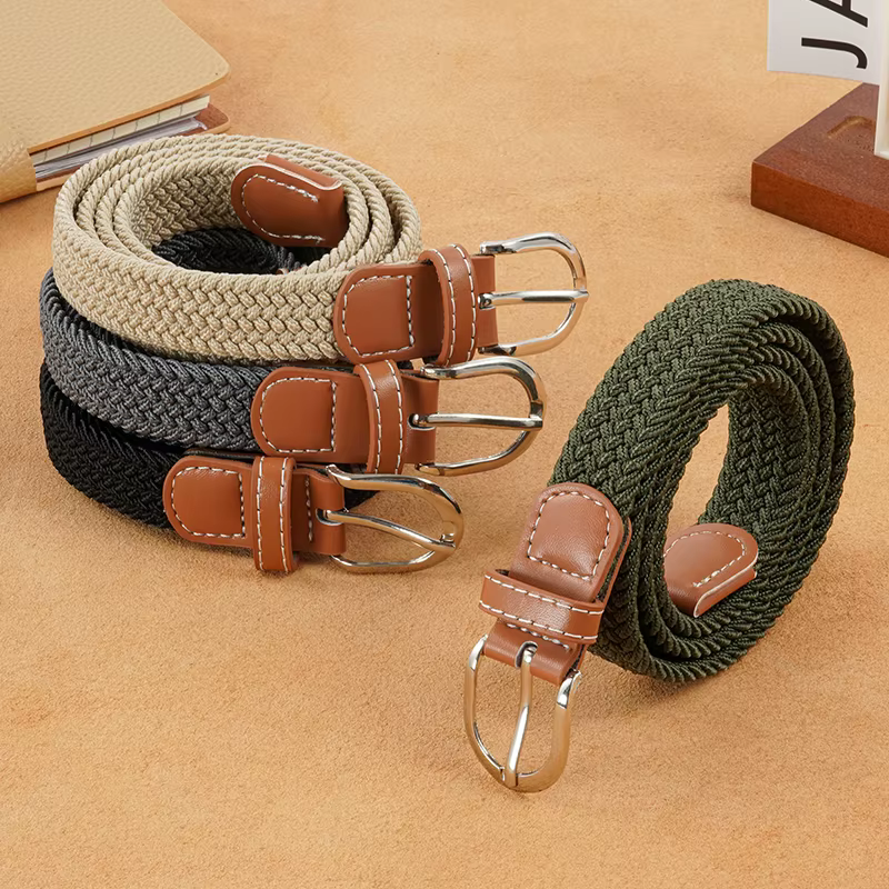 Ceinture élastique tissée pour femme