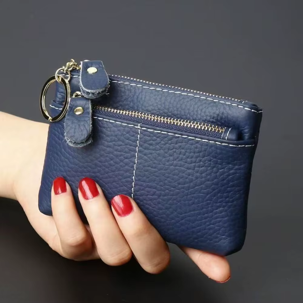 Porte-monnaie vintage mini en cuir PU avec plusieurs emplacements pour cartes