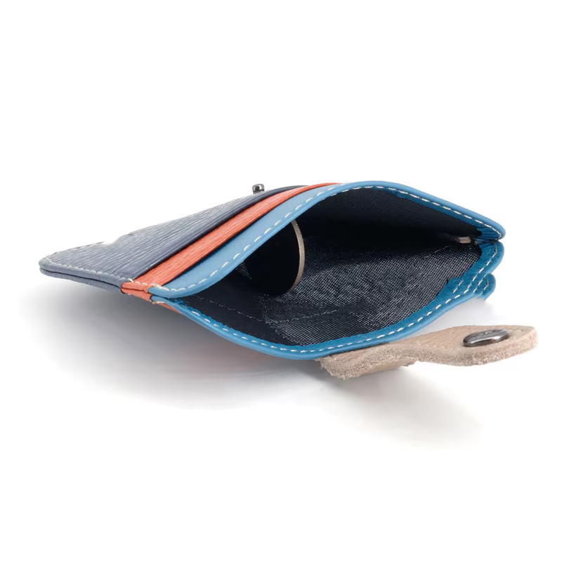 Portefeuille mince en cuir véritable pour hommes – Mini porte-monnaie Ultra fin avec porte-carte