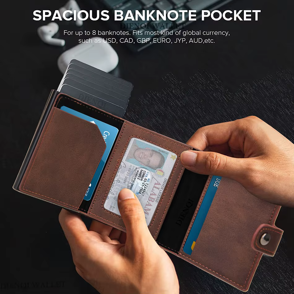 Anti-vol porte-carte de crédit Airatg hommes portefeuille