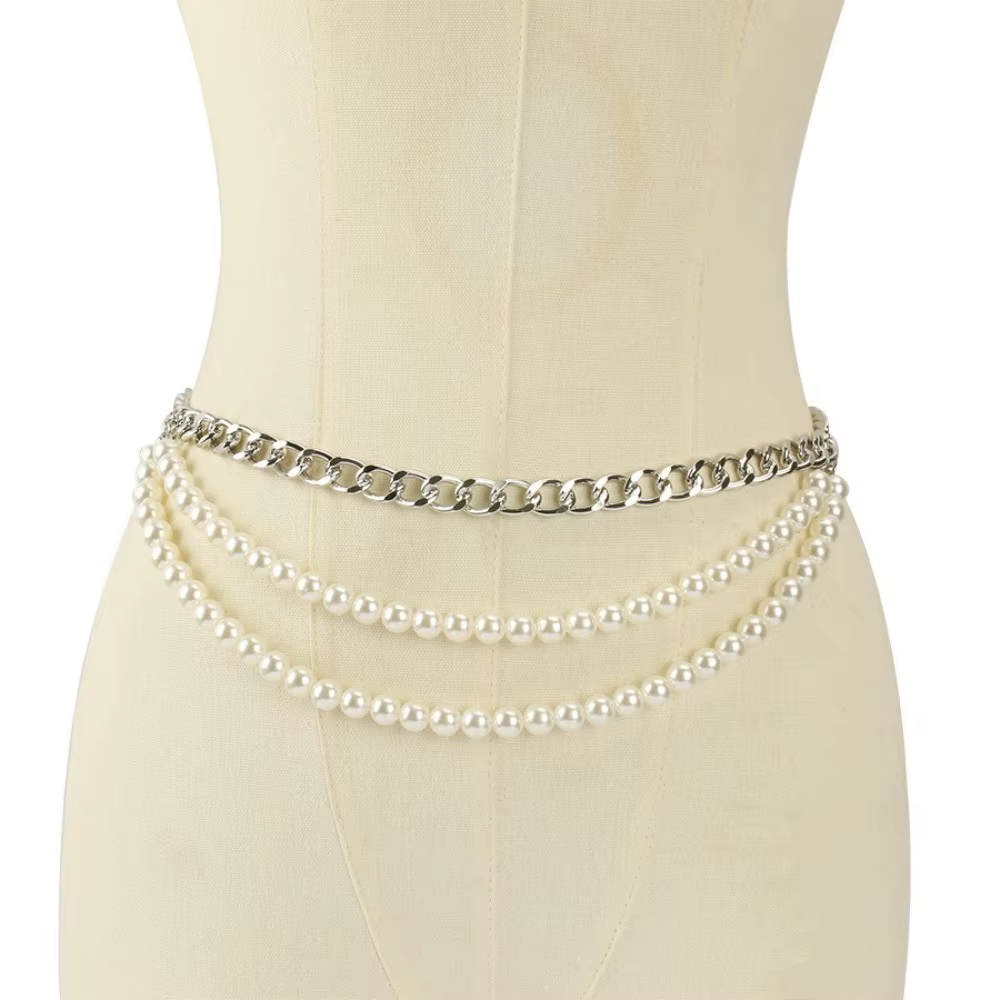 Ceinture de perles multicouche élégante