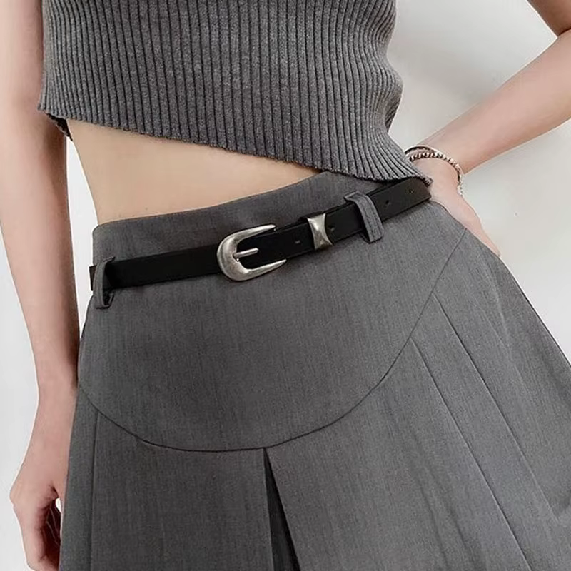 Ceinture rétro haut de gamme noire y2k 2026