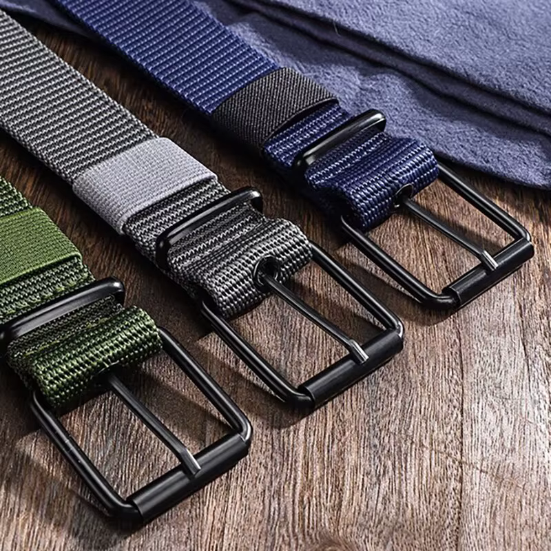 Ceinture pour hommes toile poreuse boucle ardillon