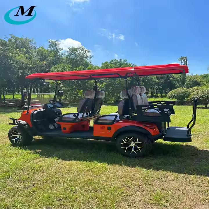 Voiture électrique rechargeable avec batterie longue portée, voiturette de golf 4 places