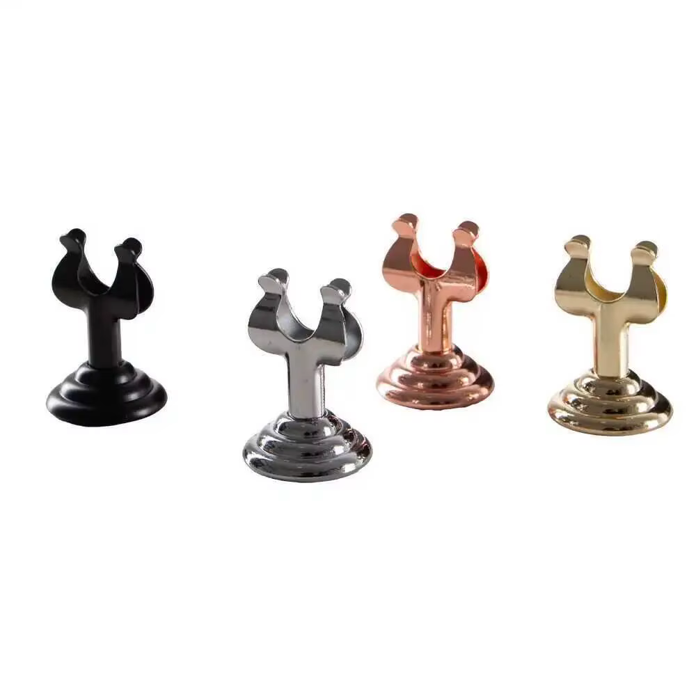 37x30mm en acier inoxydable en forme de U Mini numéro de Table Place porte-carte support de menu pour mariage Restaurant décoration de la maison argent