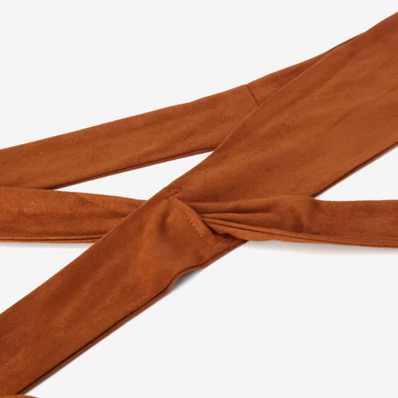 Helisopus nouvelles ceintures en daim pour femmes Corset Camel automne hiver ceinture femme ceinture solide nœud papillon larges ceintures