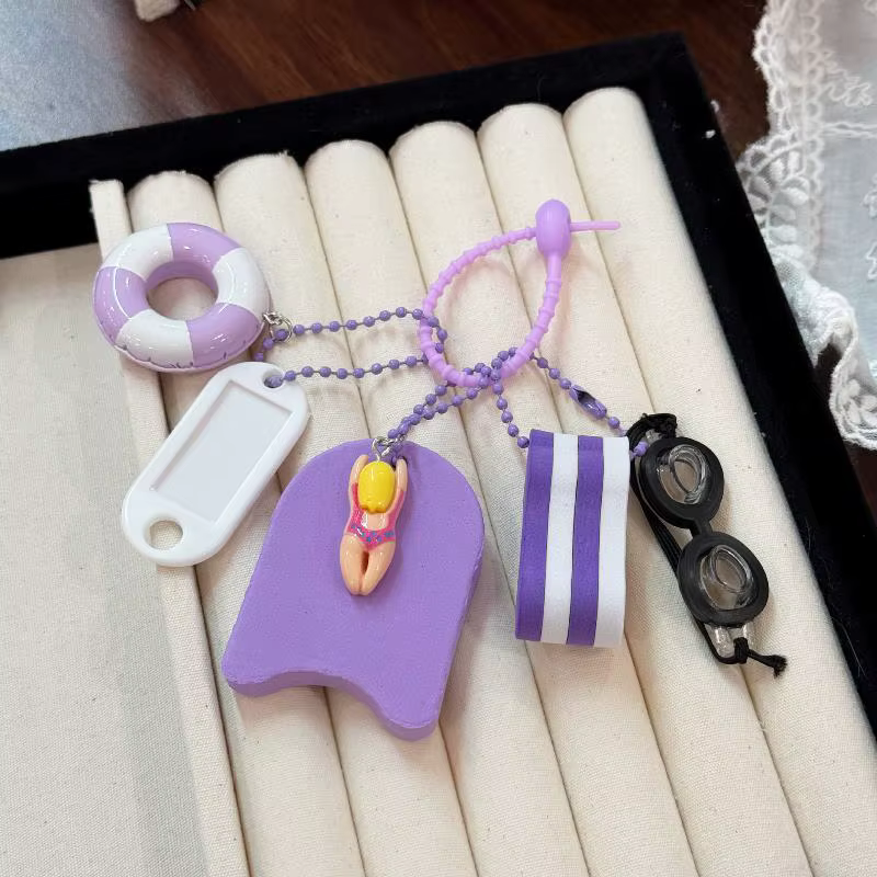 [Nouveau] Porte-clés flottant, porte-clés violet flottant sur l'eau, porte-clés pour bateau, pour la pêche, la voile, le surf, la natation, les sports nautiques