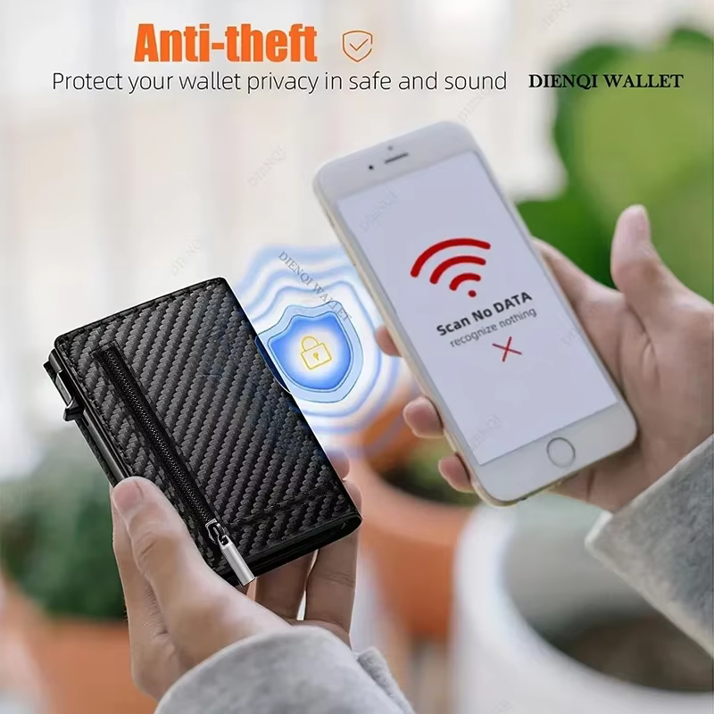 Portefeuille Rfid porte-carte de crédit de luxe
