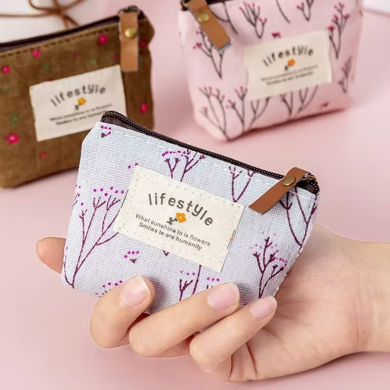 Porte-monnaie floral frais pour femmes