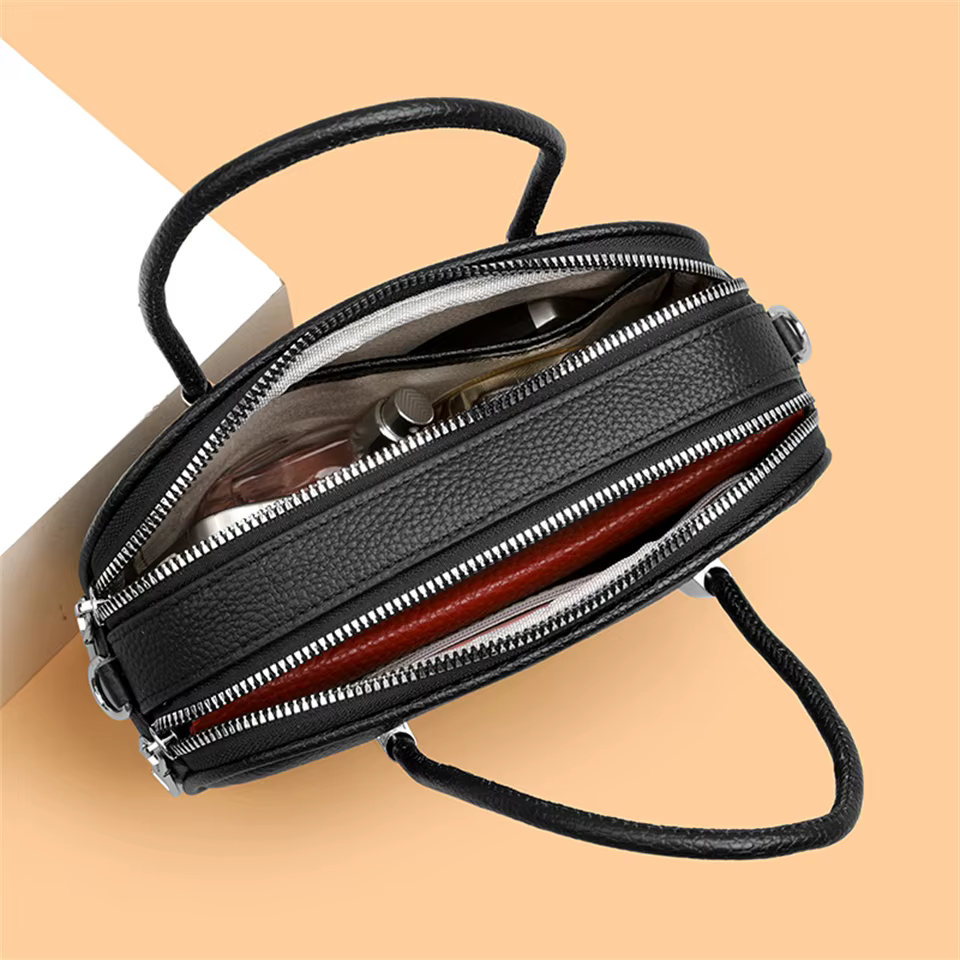 Sac bandoulière en cuir véritable pour femme