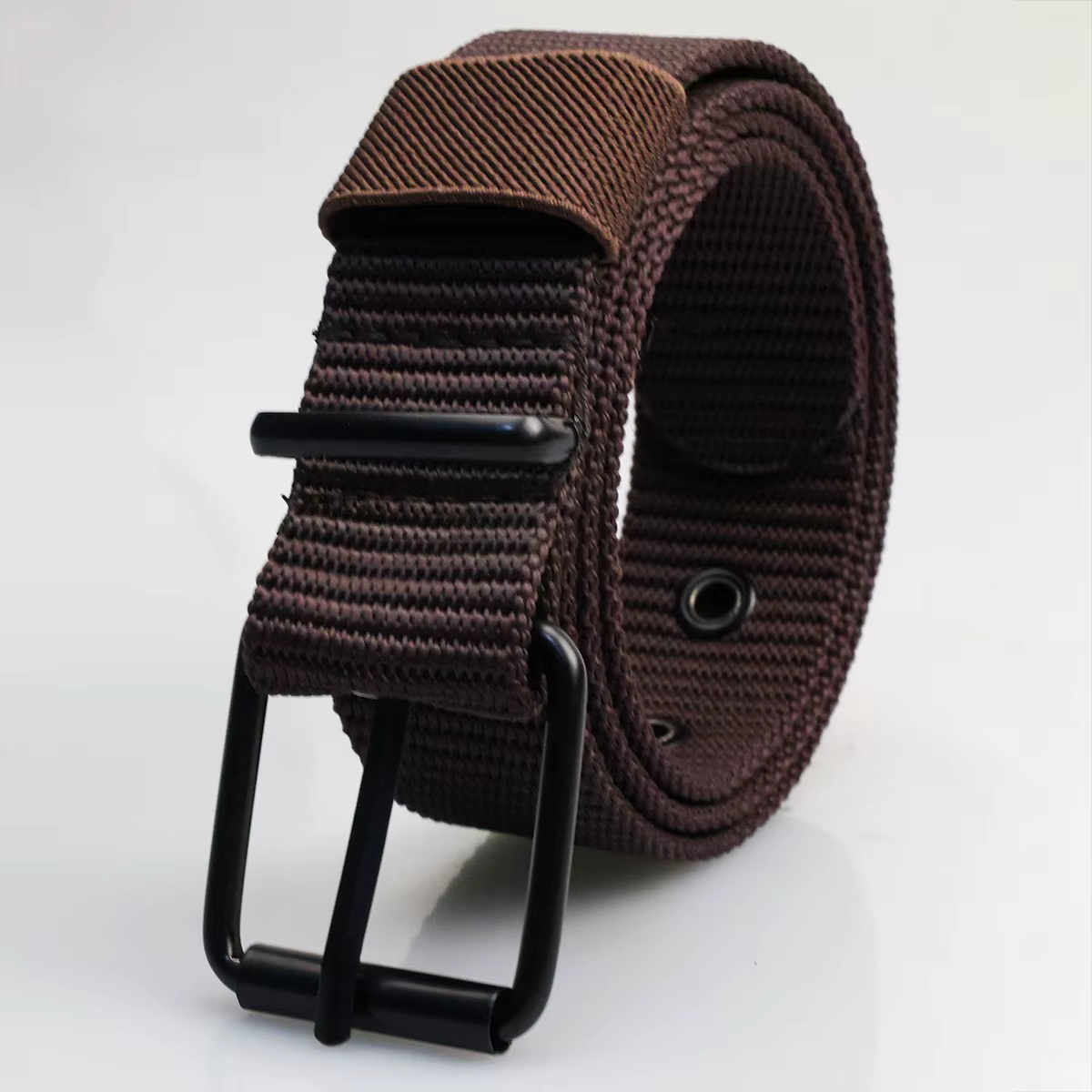 Nouvelles ceintures en toile à boucle ardillon poreuse pour hommes