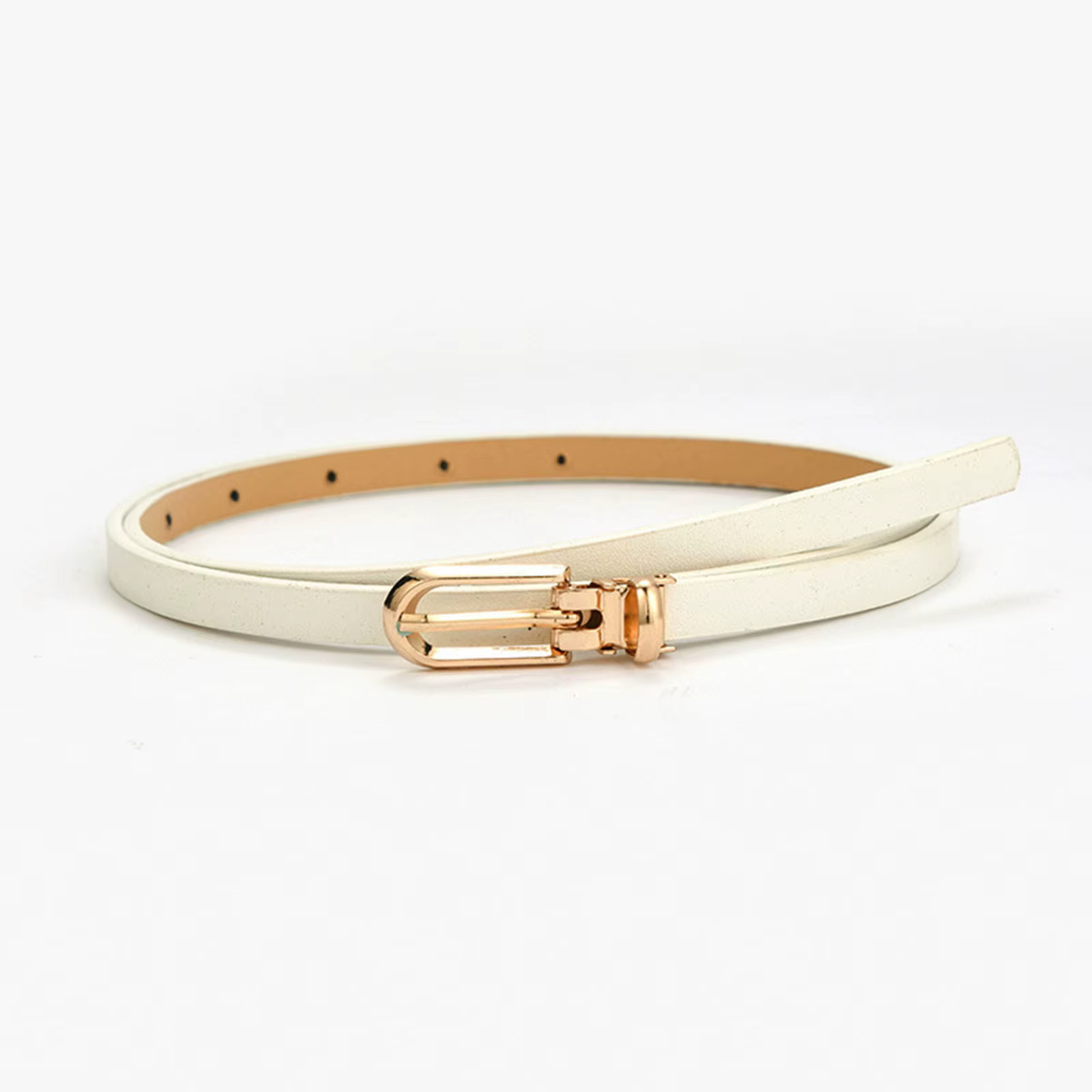 Nouvelles femmes ceintures mode réglable en cuir Pu ceinture mince pour les filles boucle en or sangle robe chandails manteaux ceintures de taille maigres