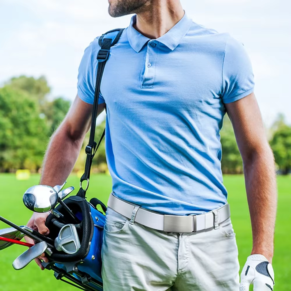 Ceinture élastique en métal pour hommes