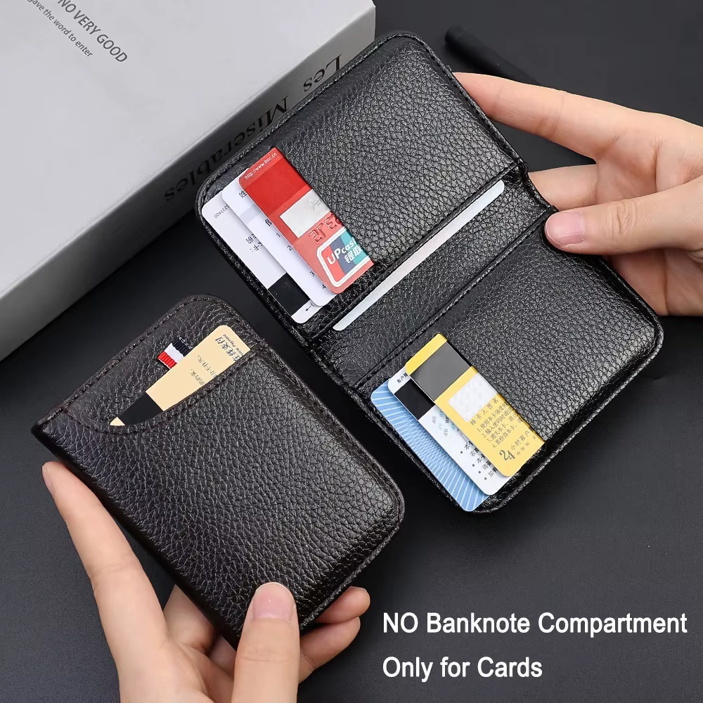 Portefeuille souple Super mince Portable en cuir PU