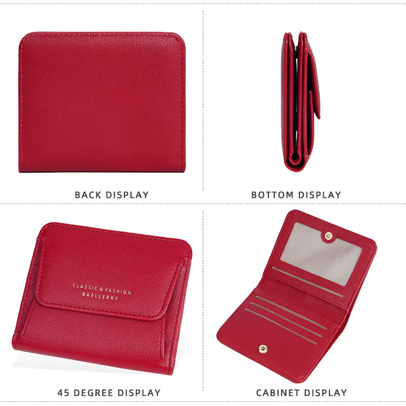 Baellerry nouveau court femmes portefeuilles nom personnalisé monnaie poche marque femme sacs à main grande capacité porte-cartes portefeuille pour les filles