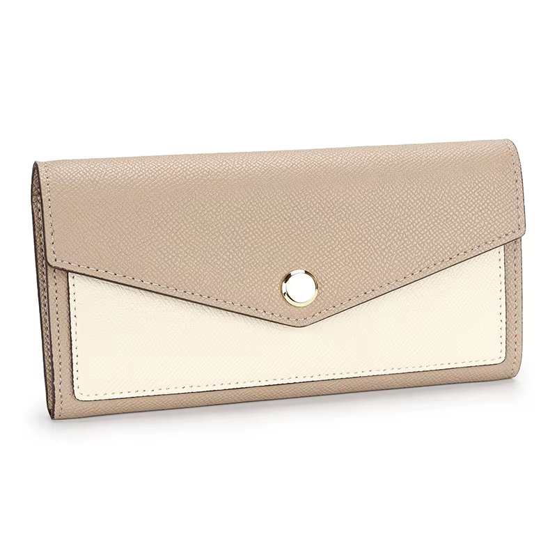 Portefeuille personnalisable en cuir véritable pour femmes