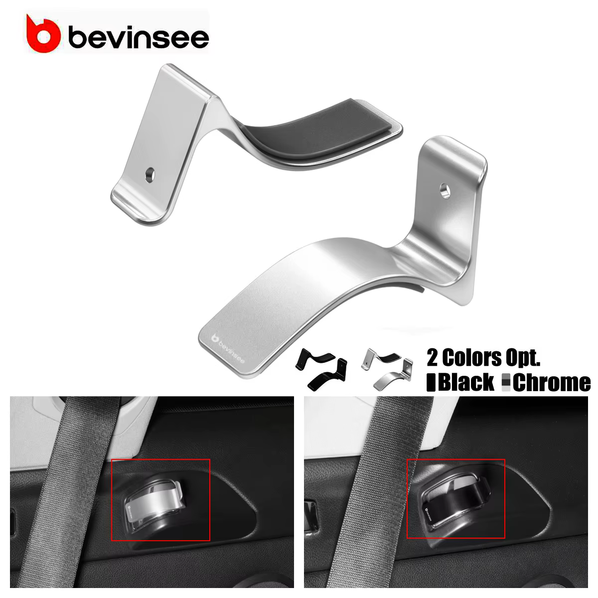 Extension de ceinture de sécurité BEVINSEE pour BMW E92 Série 3 2005-2013 – Remplacement de la rallonge de boucle de ceinture de sécurité
