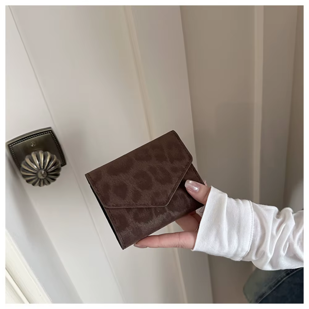 Portefeuille pour femme à motif léopard
