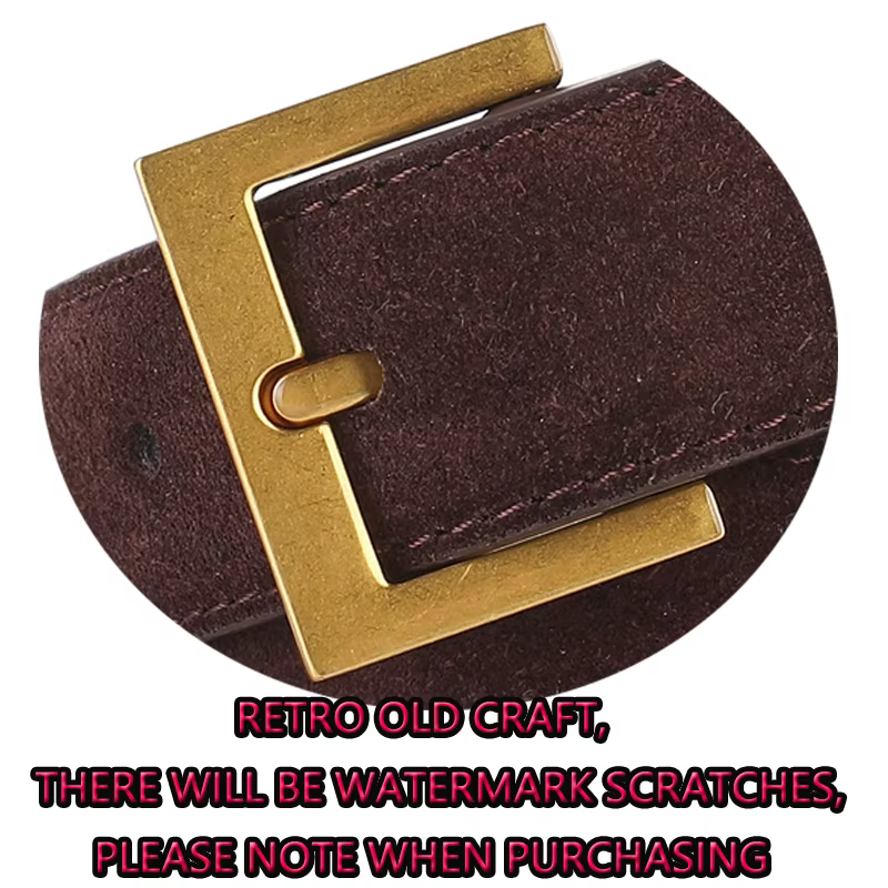 Nouvelle ceinture de luxe en cuir véritable double pour femme