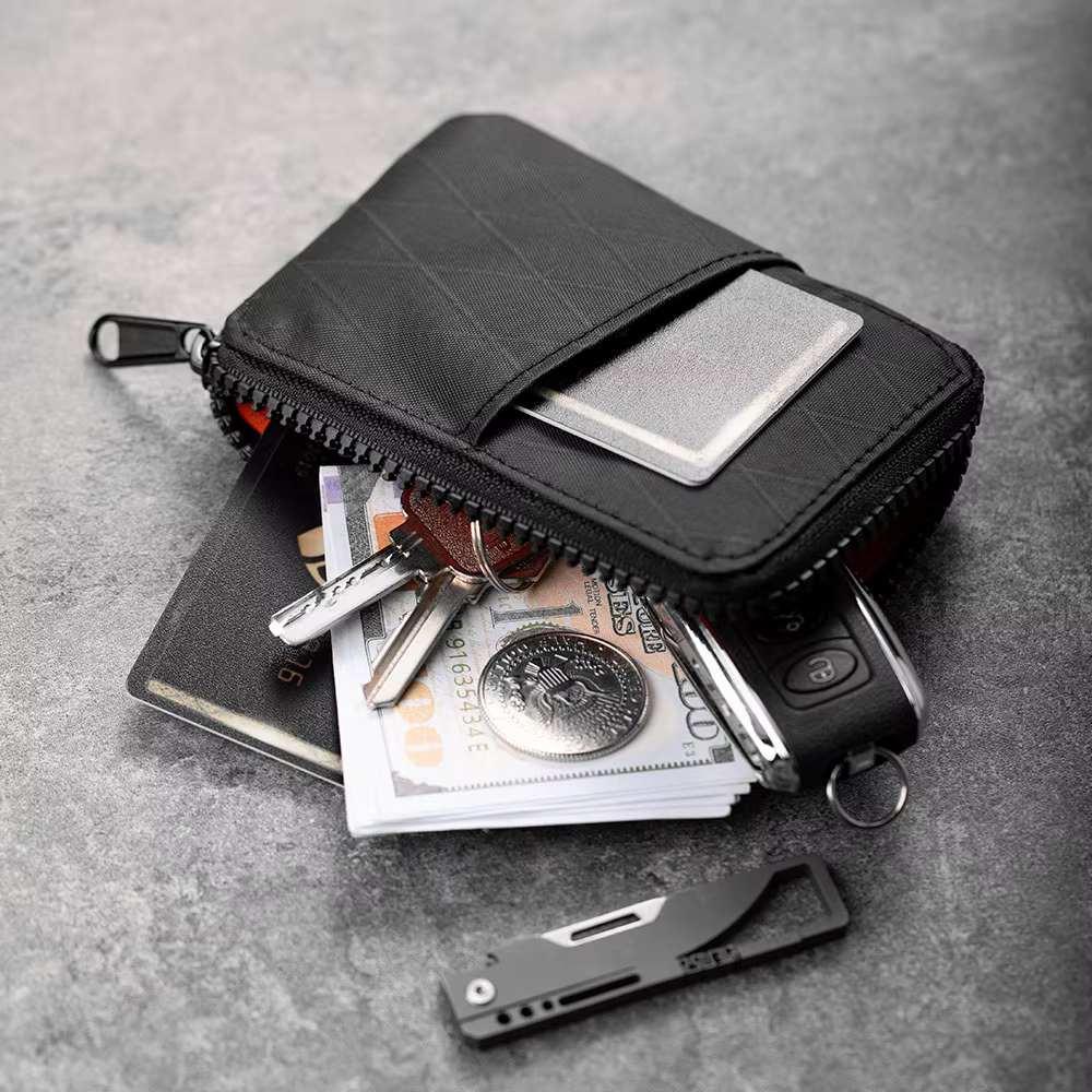 Pochette pour cartes zippée – Utilisez comme porte-cartes