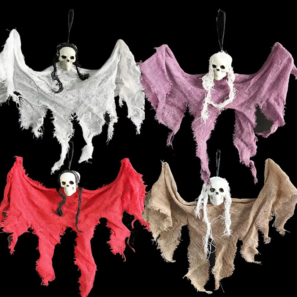 Mini Fantômes Zvisés pour Halloween, Décoration de Porte de Maison Hantée, Bar KTV, Horreur, Escales, Breloques, Face Everaks