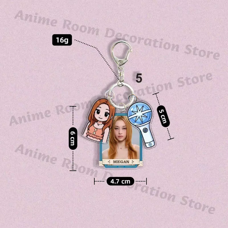 Filles groupe k-katseye mode porte-clés Anime dessin animé Kawaii porte-clés étudiants style coréen porte-clés exquis périphérie cadeaux