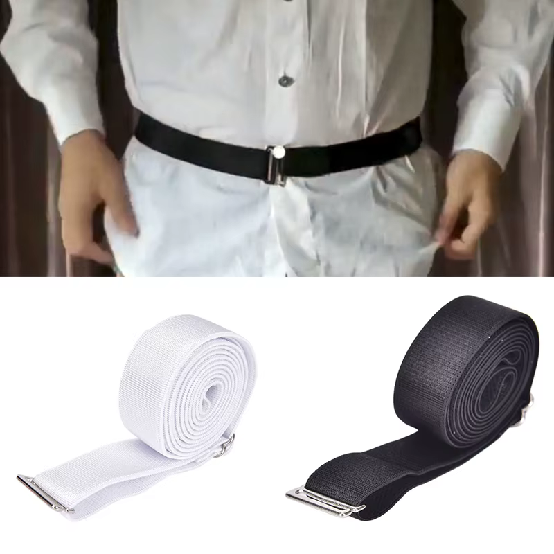 Hommes femmes chemise rester meilleure ceinture antidérapante anti-rides porte-chemise sangles réglable