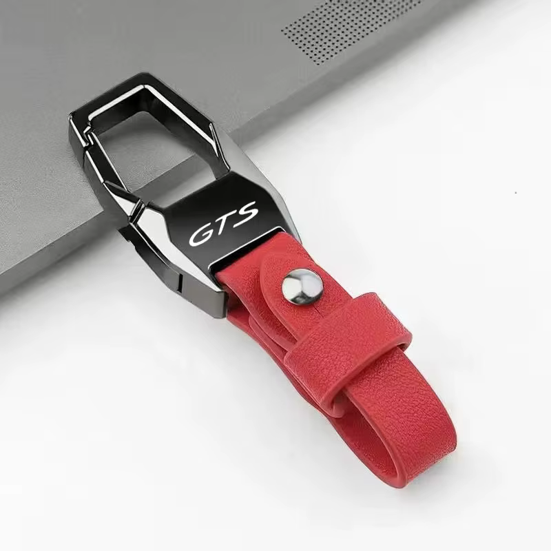 Porte-clés en cuir pour Porsche Panamera Cayenne Taycan 911 718