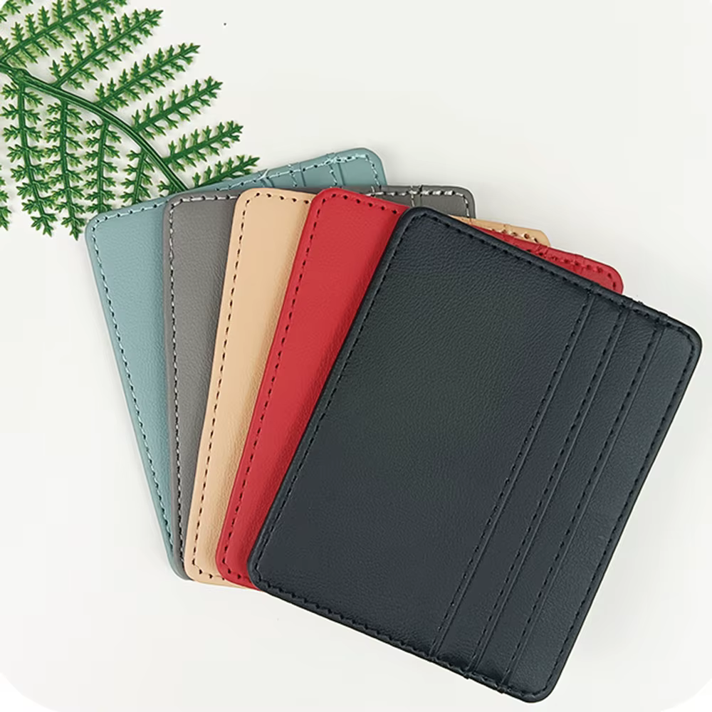 Portefeuille en cuir PU avec initiales personnalisées pour hommes et femmes