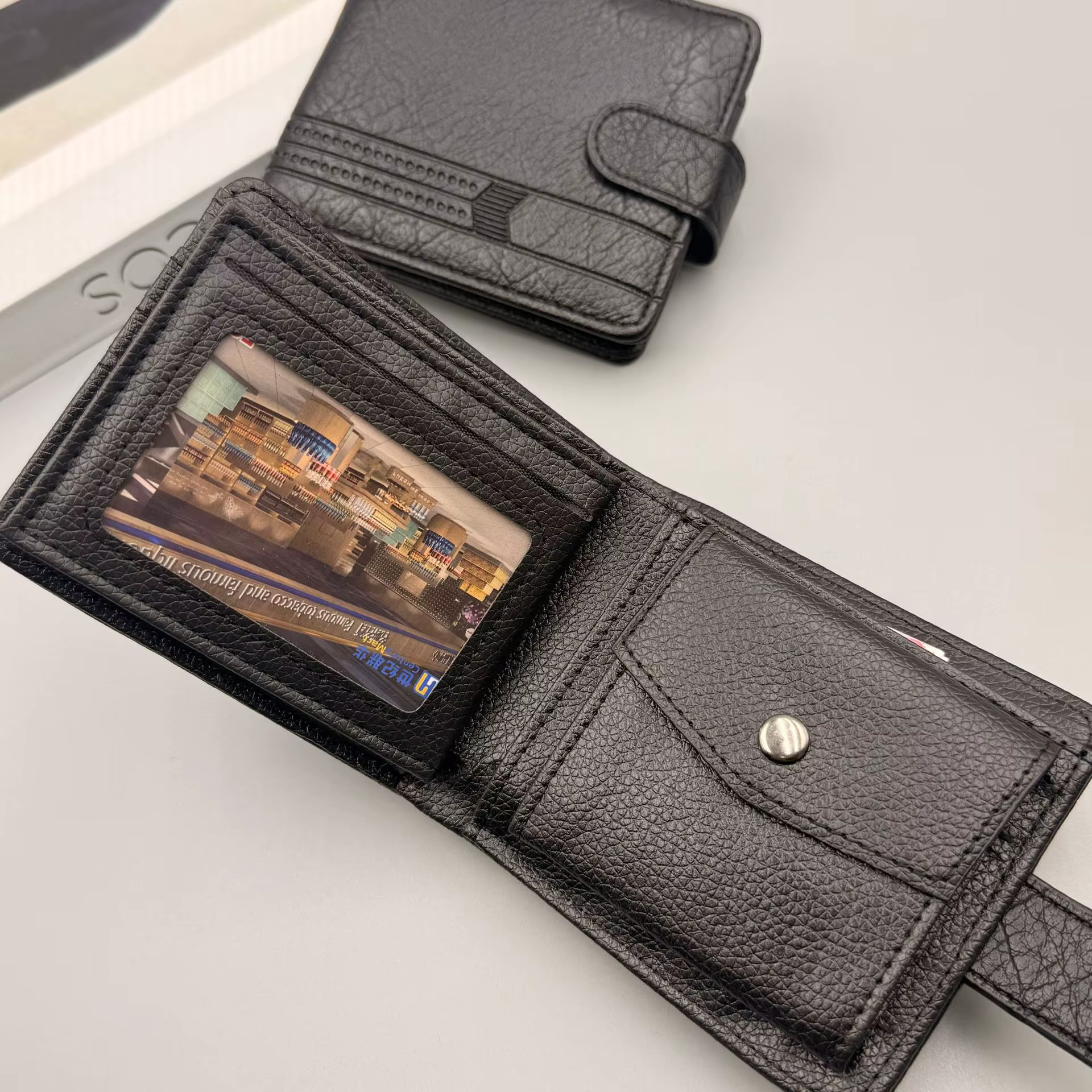 Portefeuille vintage pour homme en cuir