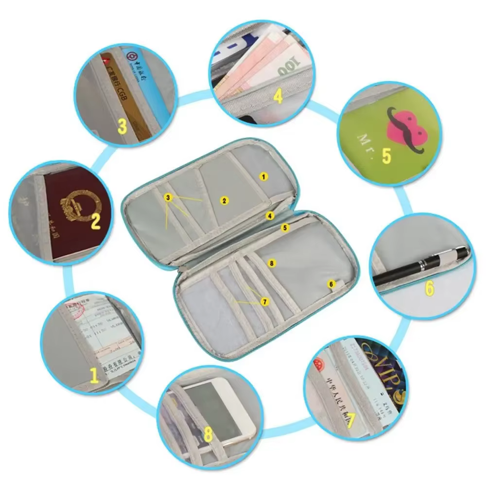 Portefeuille de voyage tendance, porte-passeport familial, étui créatif, organisateur, accessoires de voyage, sac à documents, porte-carte, rangement Portable