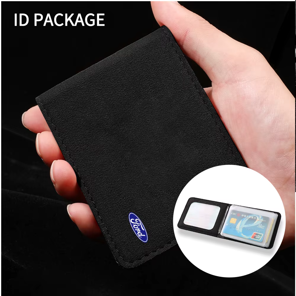 Porte-documents de voiture ultra fin en cuir gaufré