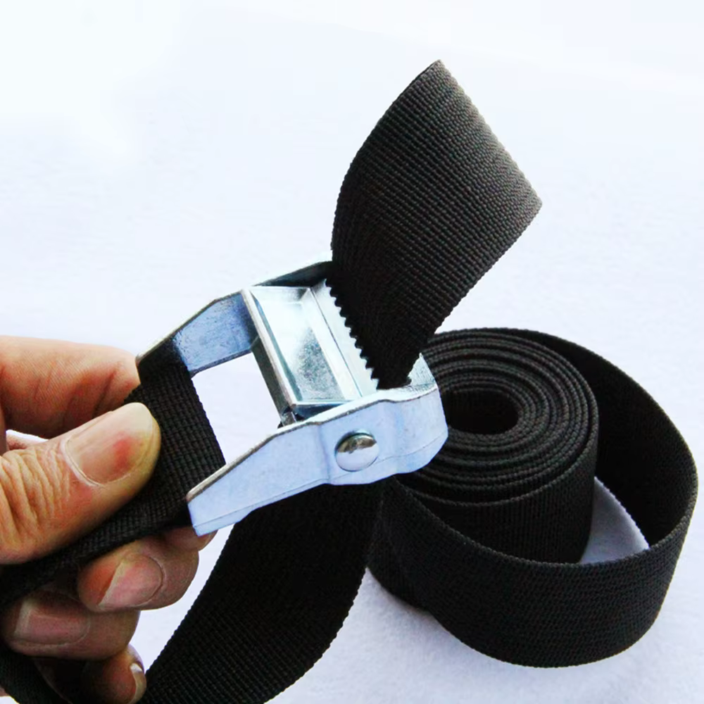 Sangles de chargement de 5M avec boucle, ceinture d'arrimage pour moto, voiture, vélo, corde de remorquage en métal, ceinture de fixation à cliquet solide pour sac à bagages
