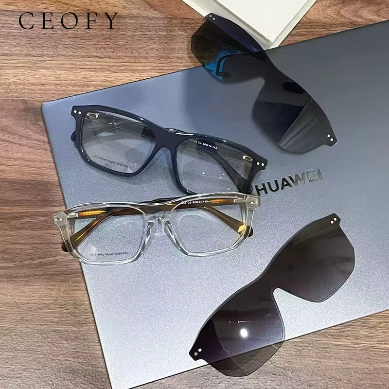 Ceofy Hommes Lunettes Cadre Optique De Mode Soleil Clip Sur Polarized Marque Conception Conduite