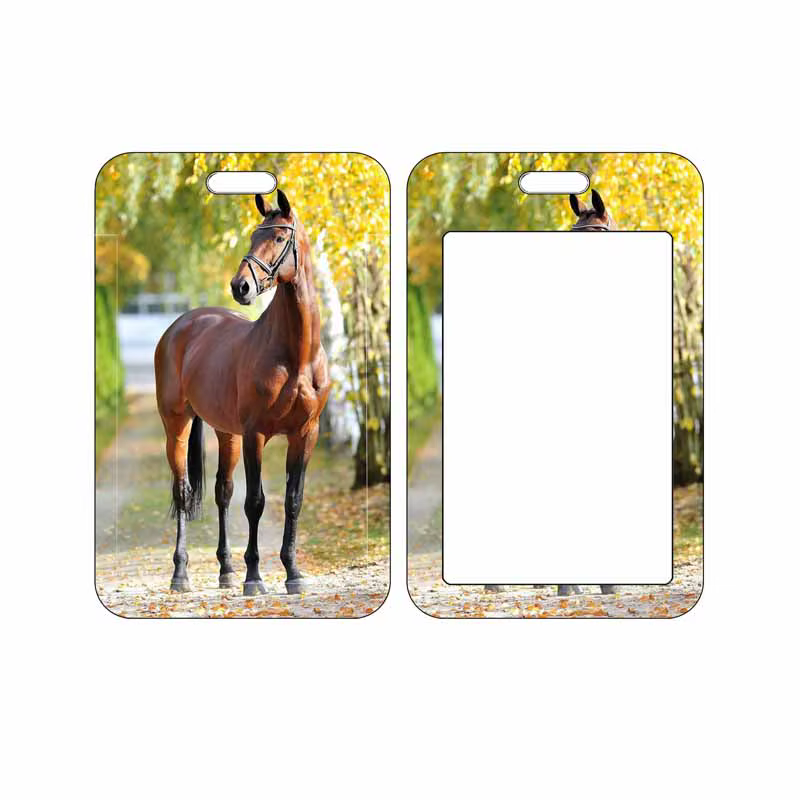 Porte-carte d'identité avec lanière de cheval animal pour garçons