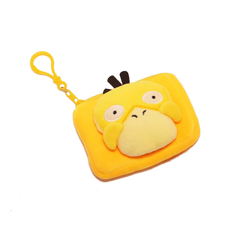 Porte-monnaie Anime Pokemon Psyduck, sac à casque mignon de dessin animé, sac de taille portable pour enfants, cadeau d'anniversaire tendance pour enfant