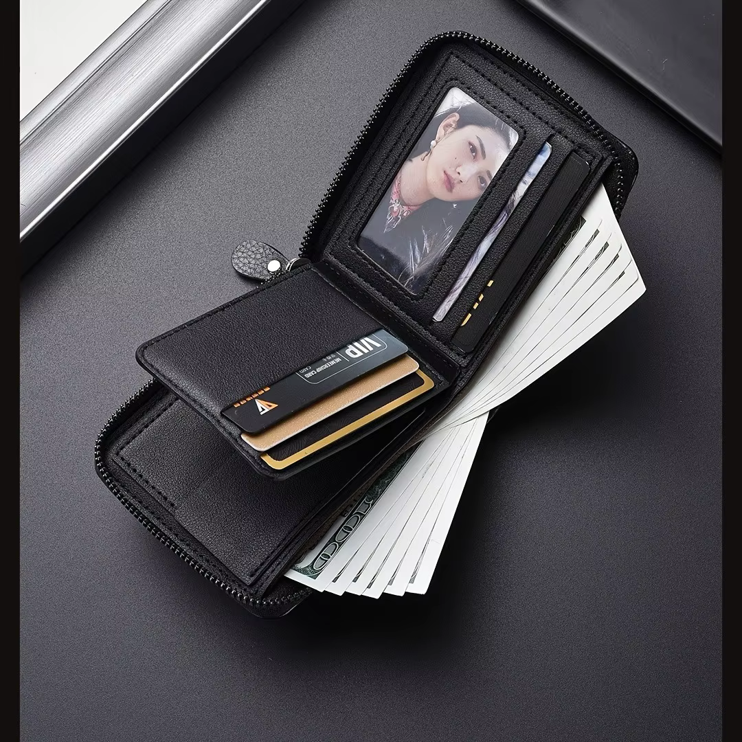 Portefeuille pour homme imprimé PU