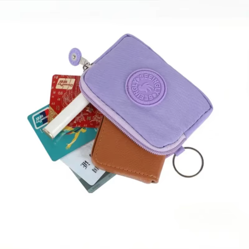 Portefeuille carré de porte-monnaie en nylon de mode pour l'organisateur imperméable de carte de crédit d'identification