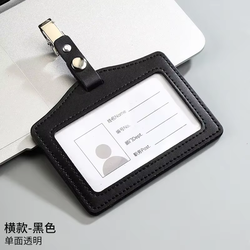 Porte-carte de crédit en cuir véritable
