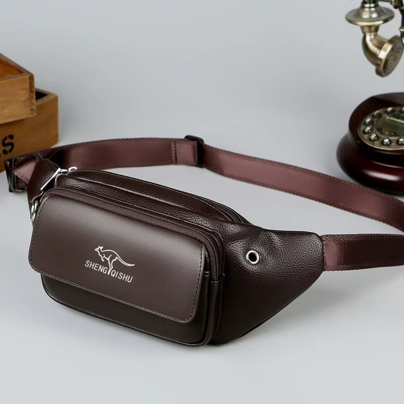 Sac banane en cuir pour hommes