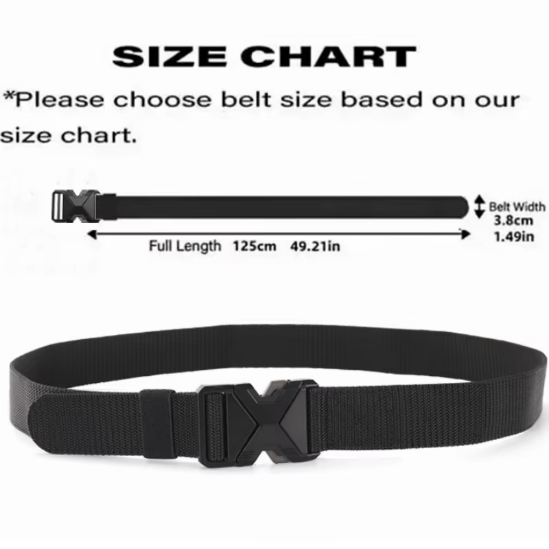 Ceinture à boucle en Nylon tressé pour hommes