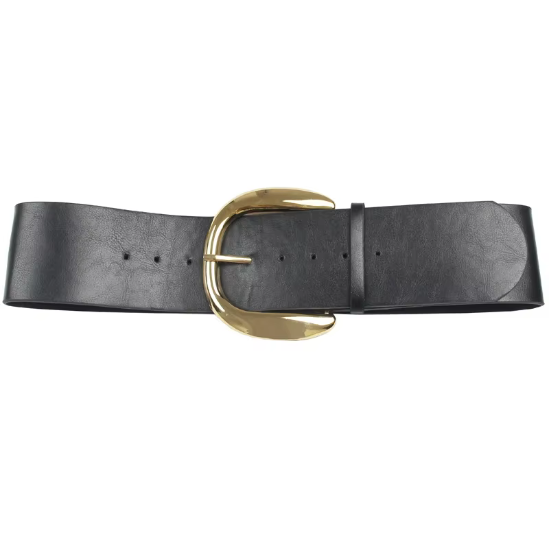 Grande boucle en métal ceinture de taille femmes Vintage marque de luxe concepteur large