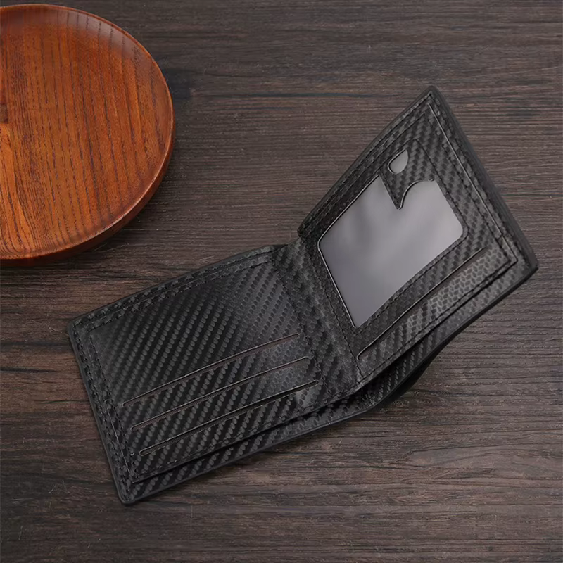 Portefeuille noir de grande capacité avec plusieurs fentes pour cartes pour hommes