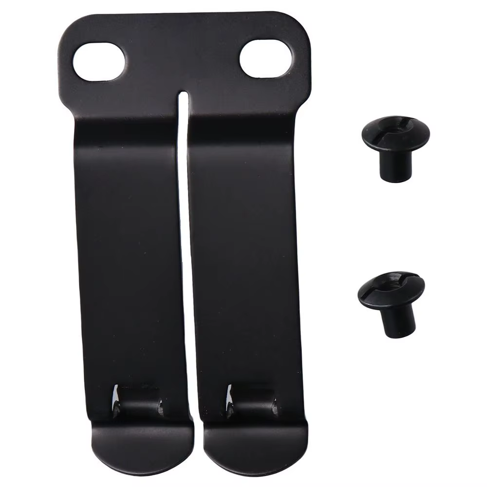 Réinitialisation de ceinture en métal de haute qualité, clip de fixation de rêve noir, clip monobloc avec vis, pince de gaine pratique, matériel de montage en métal