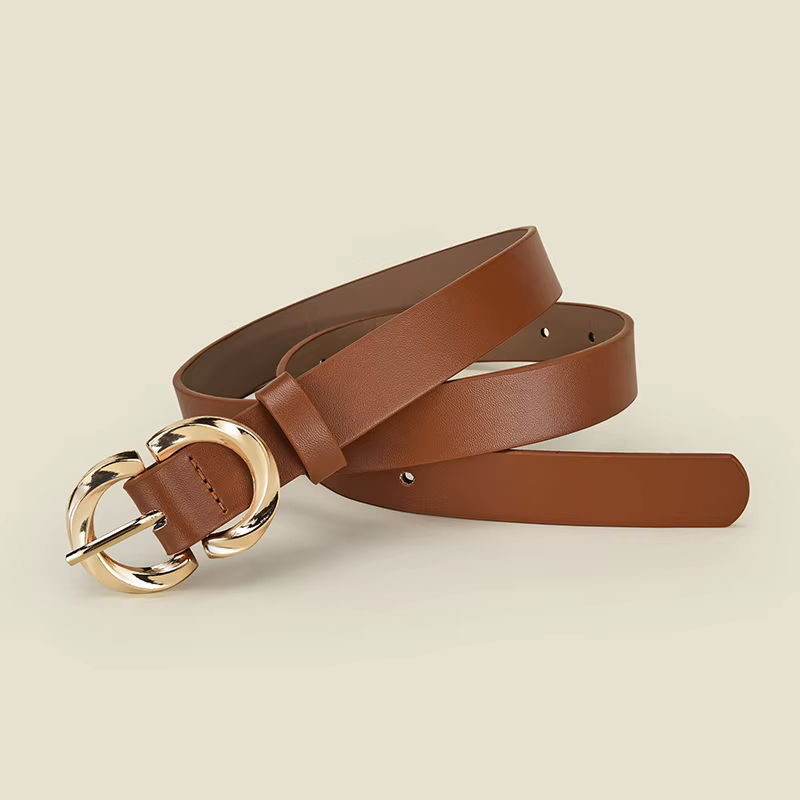Ceinture à boucle ronde personnalisée pour femmes